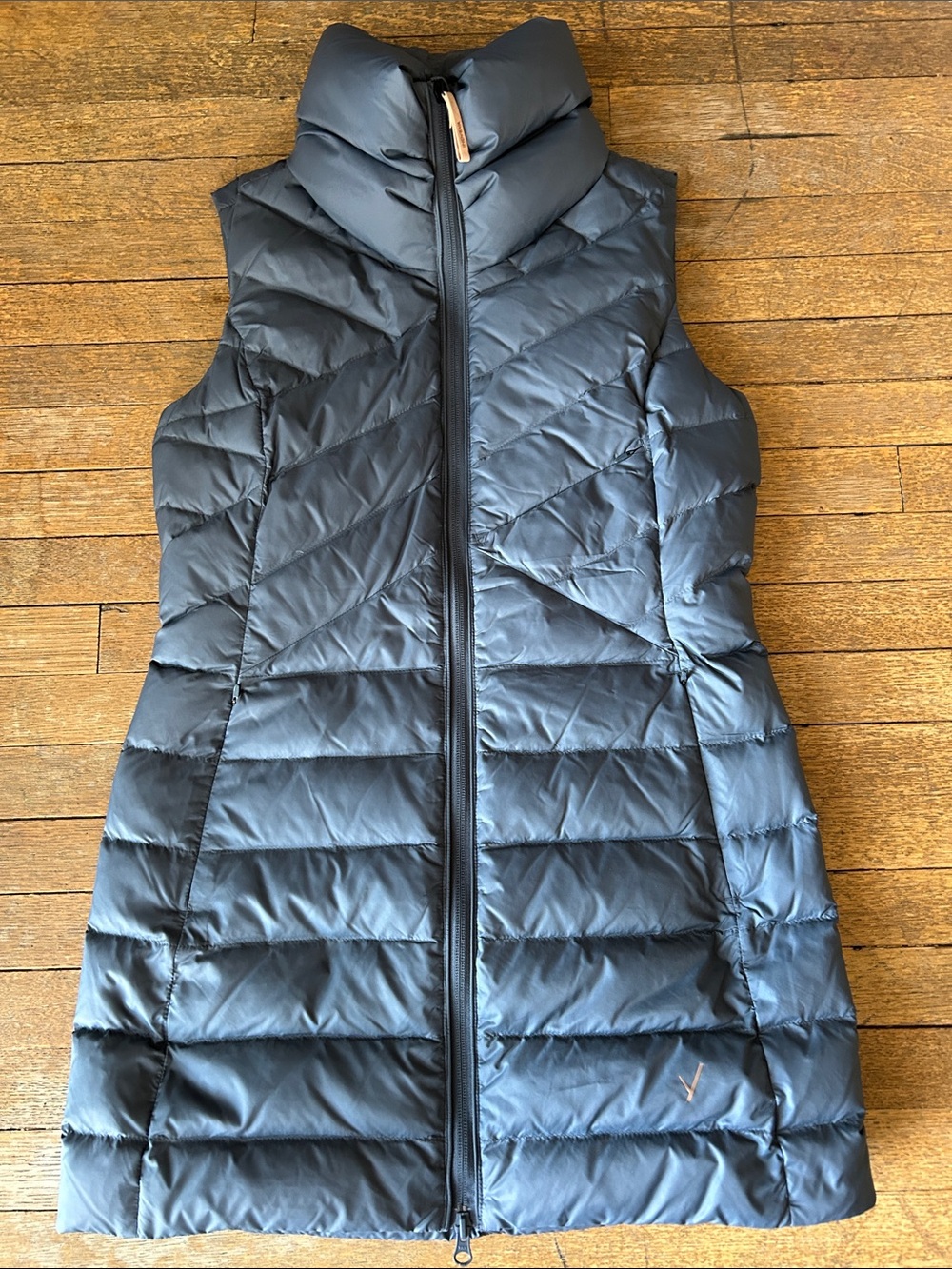 Women's Black Quilted Puffer Vest with High Collar